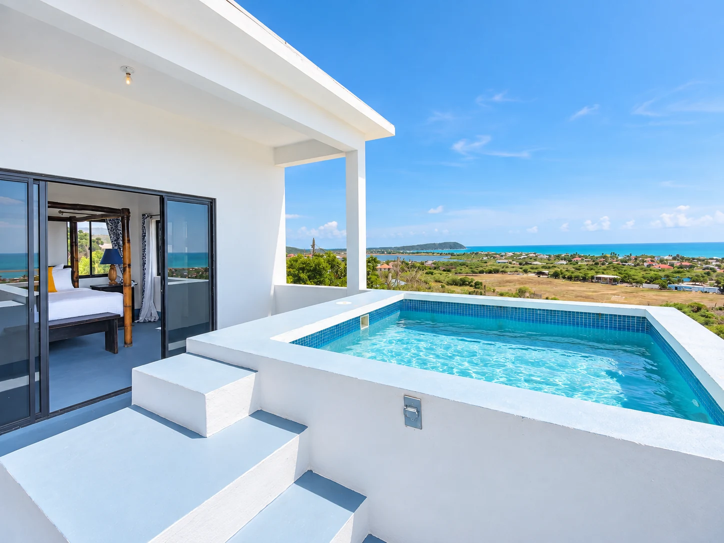 Villa Azure penthouse private pool and terrace with sea view